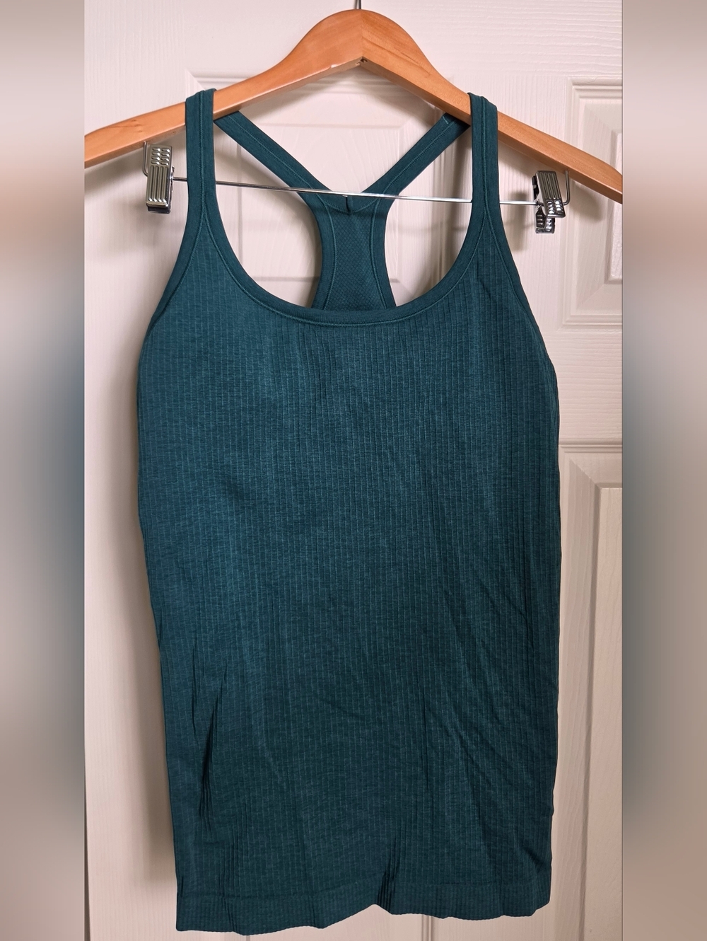 Lululemon Ebb To Street Ribbed Teal Racerback Tank Top